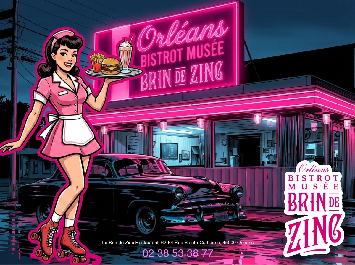 Visuel réseaux sociaux Brin de Zinc - bistrot musée orléanais